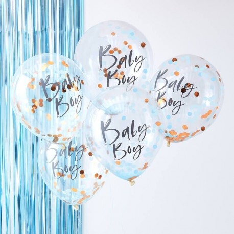 Baby jongen Confetti ballonnen