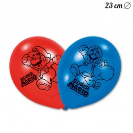 Super Mario Ballonnen - 6 stuks (23 cm)