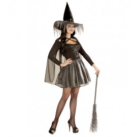 Zilveren Glimmer Heksen kostuums voor vrouwen