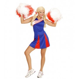Blauw en Rood Cheerleader Kostuums voor Vrouwen