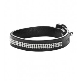 Zwart lederen armband met studs