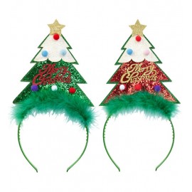 Glitter kerstboom hoofdband