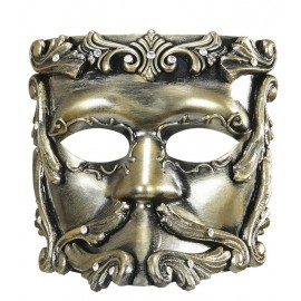 Bronzen Casanova Masker met Strass steentjes Luxe