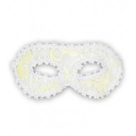 Bloemenmasker met wit kant