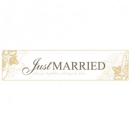 Goud Just Married Plaat