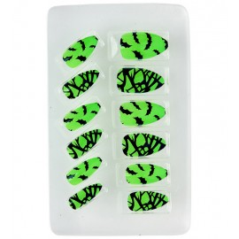 Set van 12 fluorescerende vleermuizen vingernagels