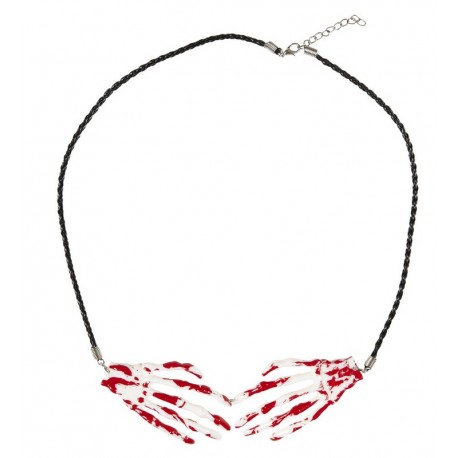 Bloody Skeleton Hands Ketting