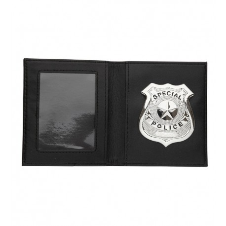 Politiebadge in Portefeuille