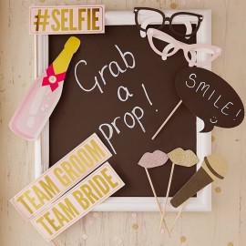 'Team Bride & Grome' Bruiloft Foto Props - 10 Stuks
