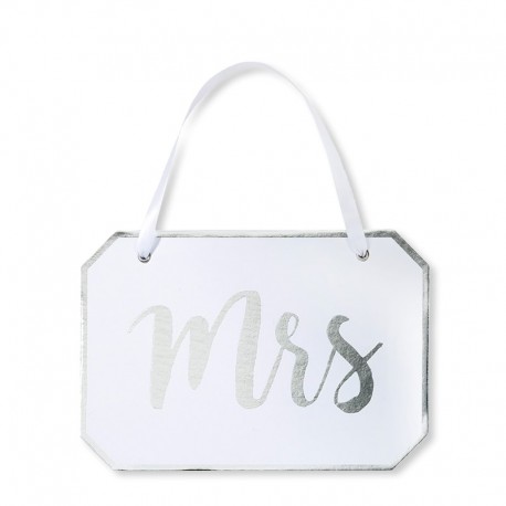 Cartel Mrs para Bodas Elegante