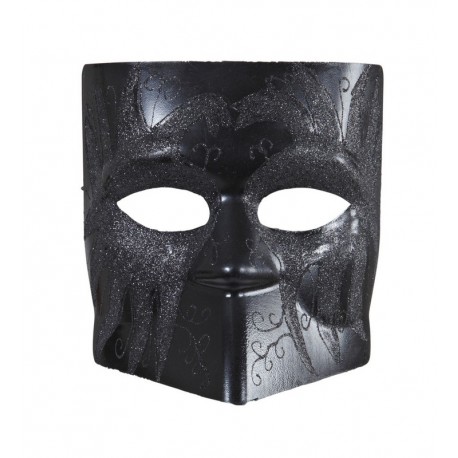 Zwart dogemasker met glitter