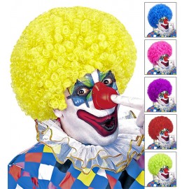 Krullend clown pruik