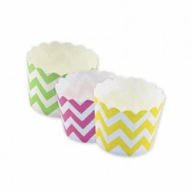 Cupcake Vormpjes Met ZigZag Strepen - 12 Stuks