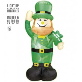 St. Patrick's Day Elf Opblaasbare lichtgevende Elf met ventilator