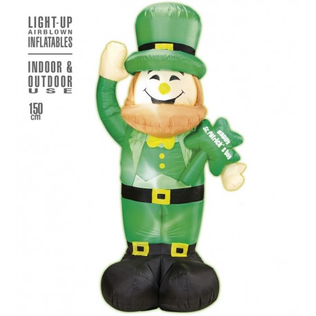 St. Patrick's Day Elf Opblaasbare lichtgevende Elf met ventilator