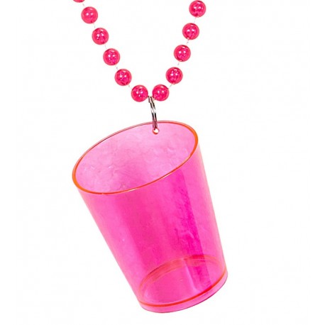 Ketting met fluorescerend borrelglas