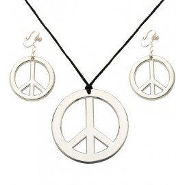 Hippie ketting en oorbellen set