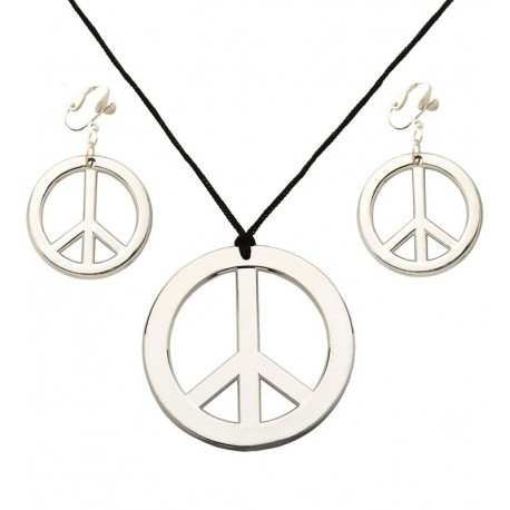 Hippie ketting en oorbellen set