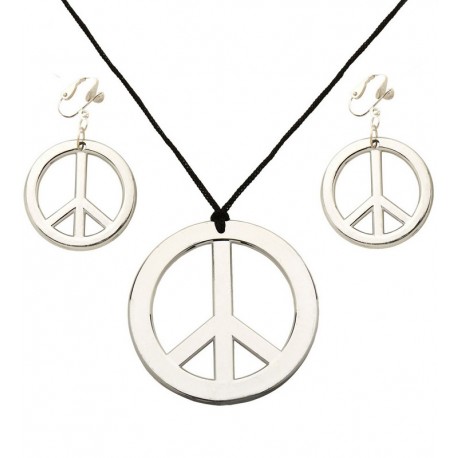 Hippie ketting en oorbellen set