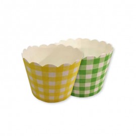 Cupcake Vormpjes Geruit - 12 Stuks