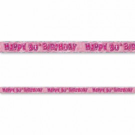 Poster Gelukkige Verjaardag 30 jaar Roze glitter roze