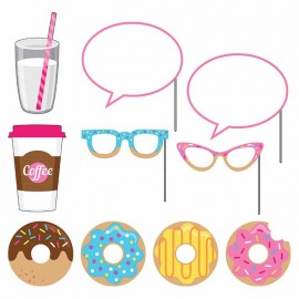 Donut Foto Props - 10 stuks