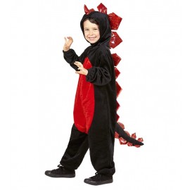 Pluche zwarte draak kostuum voor kinderen