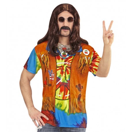 Hippie bedrukt T-shirt