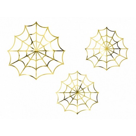3 papieren spinnenwebben