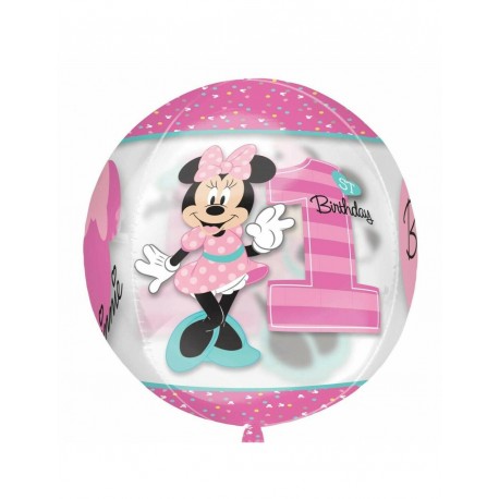 Minnie Mouse Ballon Eerste Verjaardag bestellen