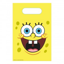 Spongebob Plastic Uitdeelzakjes - 6 Stuks