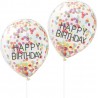 Globos de Confeti Happy Birthday Variados de 30cm