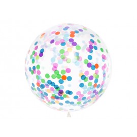 Ballon Confetti Diverse Kleuren 1 m