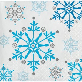 Sneeuwvlokken Servetten - 16 stuks (25 cm)