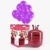 Grote heliumfles met 50 pastel kleurballonnen