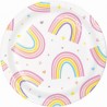 8 Platos Happy Rainbow 18 cm