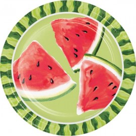 8 Watermeloen Borden 18 cm