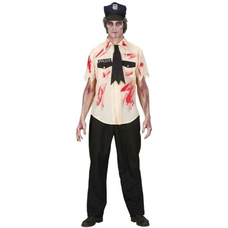 Disfraz de Policía Zombie para Adulto