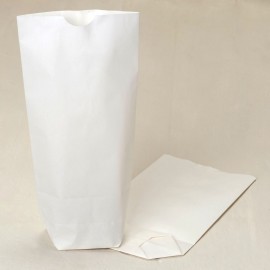 Bolsa Papel Blanco Con Base 12 x 21 x 5 cm