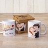 Taza Cerámica Novios Pop & Fun Caricia Con Caja Regalo