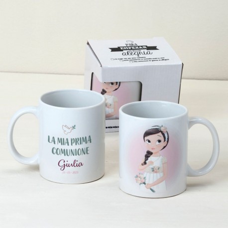 Taza Cerámica Comunión Bambina Romantica