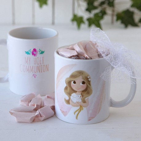 Taza Cerámica My Holy Co mmunion Girl 7 Caramelos