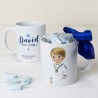 Taza Cerámica Comunión Marinero Mano En Bolsillo 7 Caramelos