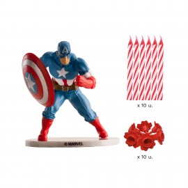 Captain America Taart Decoratie Kit