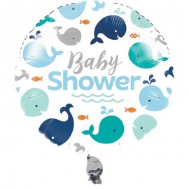 Walvis Baby Shower Folieballon (45 cm)