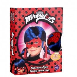 Peluca LadyBug con Antifaz Infantil