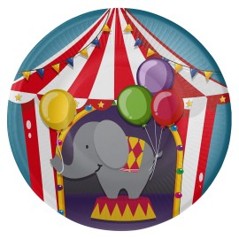 Circus Olifant Ballonnen Borden - 8 stuks (23 cm)