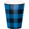 8 Vasos BLUE BLACK BUFFALO PLAID