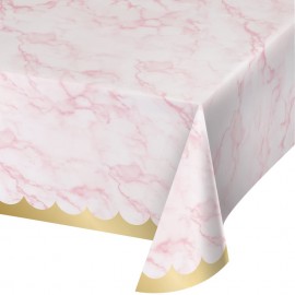 Tafelkleed Roze Marmer 137 x 259 cm