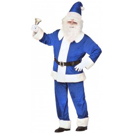 Disfraz de Santa Claus Deluxe Azul Adulto